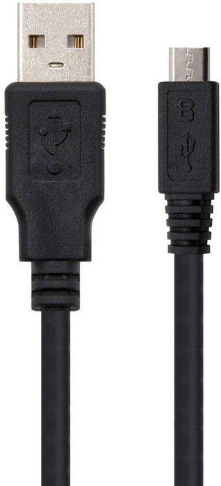 Nanocable 10.01.0503 Cable USB 2.0 de 3m, USB A a Micro-USB B, Negro